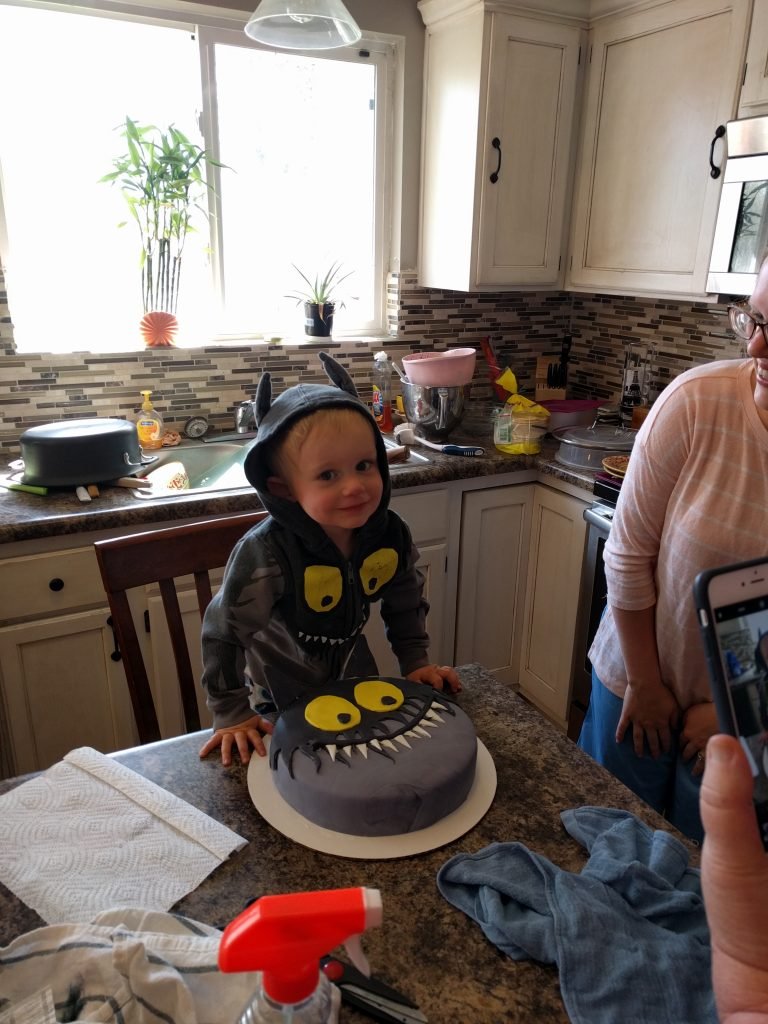 The Carter with the coat and the cake