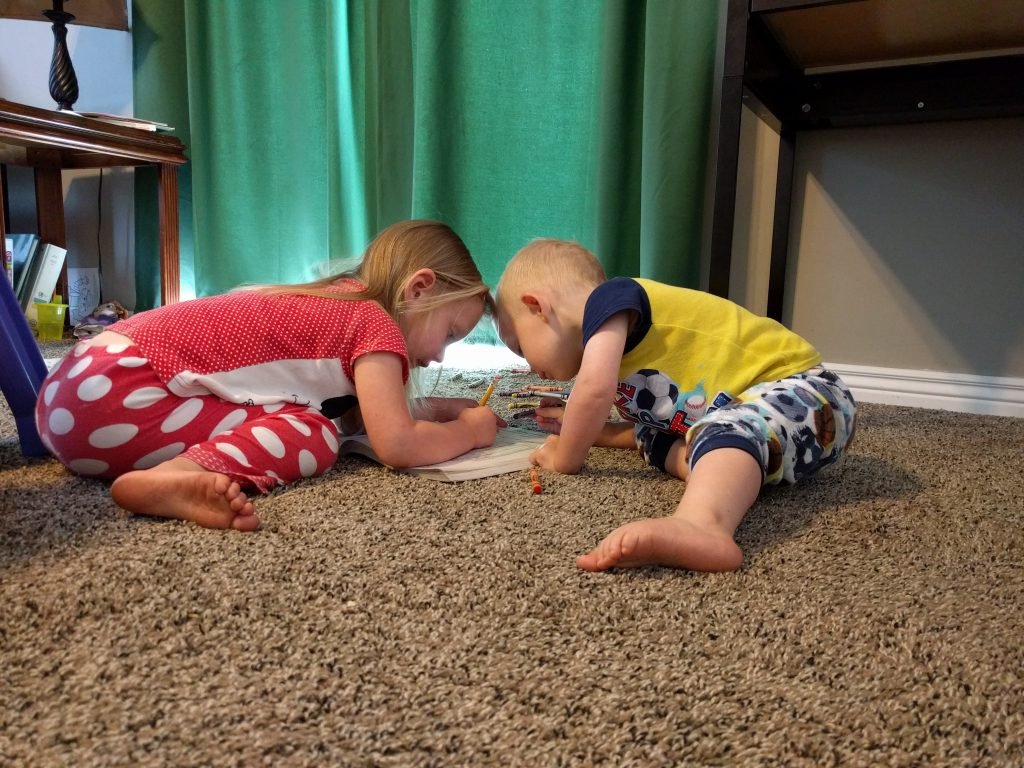 This is Fay and Carter in their favorite jammies